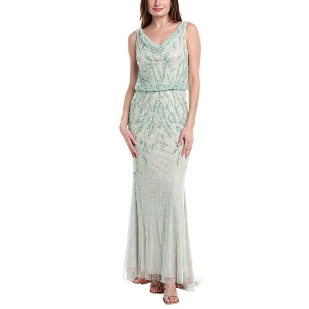 Issue New York Womens  Beaded Popover Gown